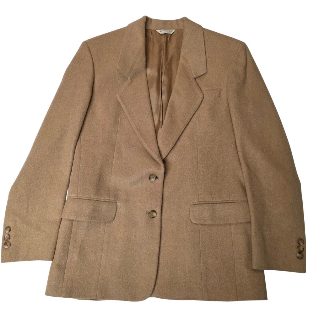 Barrie Pace Ltd Womens 100% Camel Hair Blazer‎ Jacket Tan, USA, Size 6, GUC